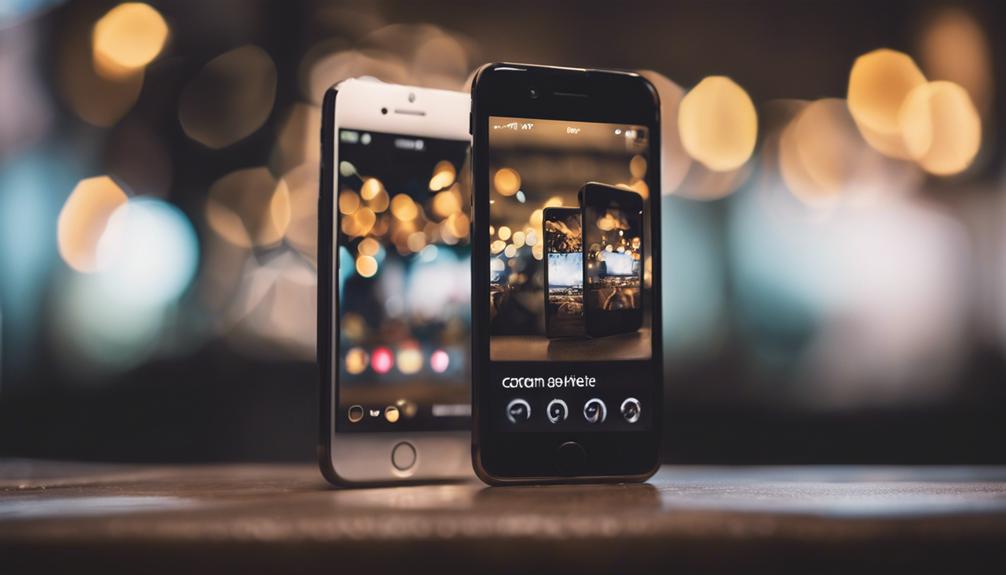 Two iPhones on a table with bokeh lights, ensuring your site is mobile-ready.