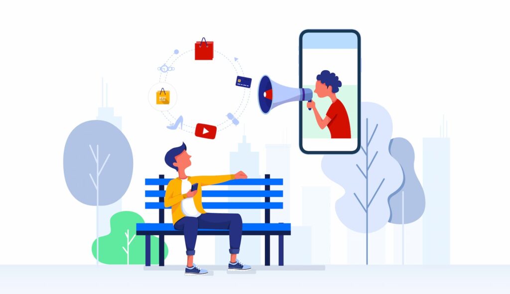 The image features a digital marketing agency concept showcasing web design services and SEO optimization, highlighting social media marketing, content creation, PPC advertising, and branding strategy.