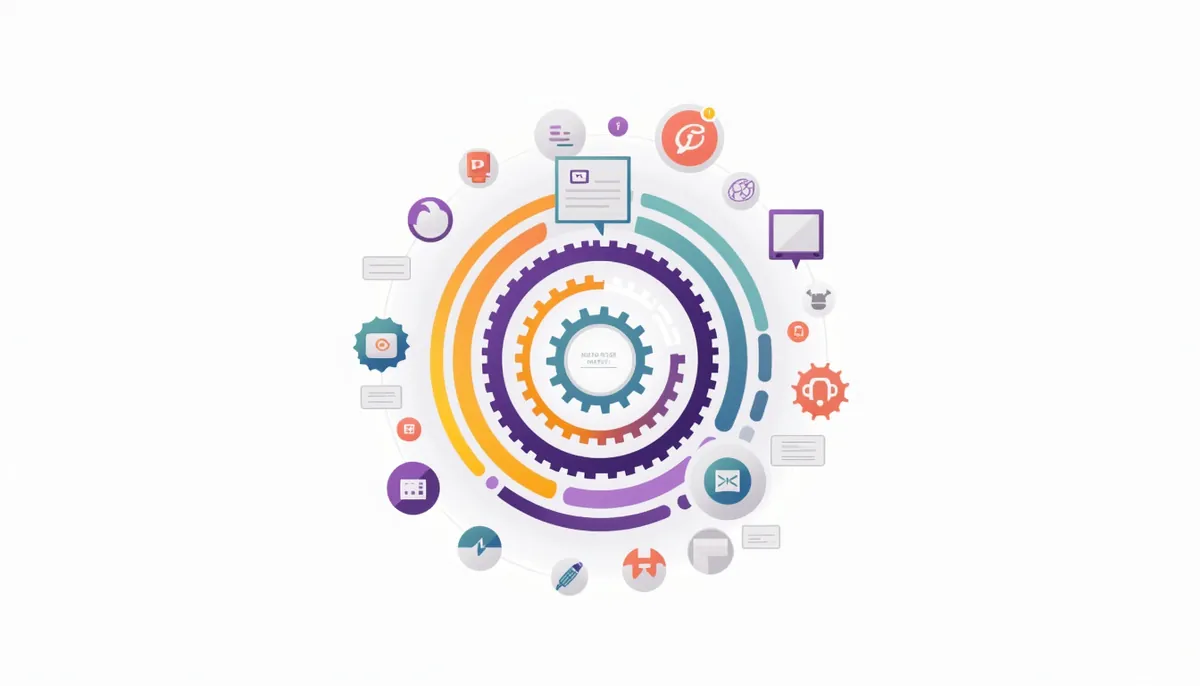 Illustration of three rings showing rules automation, generative ai and ai agents