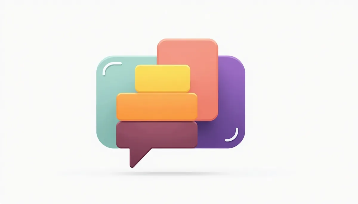 12 Ai Tips For Small Business Owners Short On Time 1 Illustration of a speech bubble made of five stacked blocks, showing a structured prompt