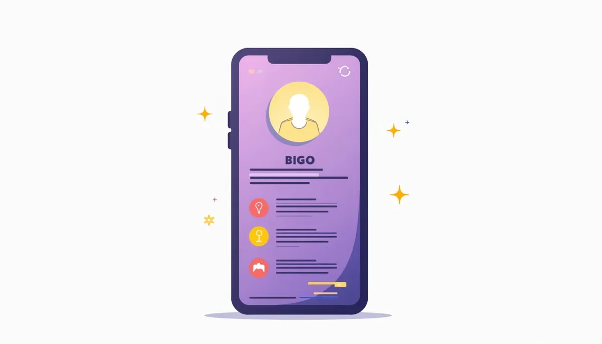 Illustration of a business profile screen with bio, button and link highlighted