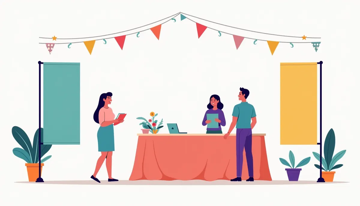 27 Ways To Grow Your Local Business (Pick 3, Start Today) 5 Community event booth with banners