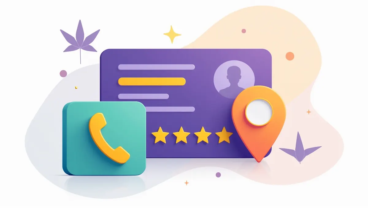 27 Ways To Grow Your Local Business (Pick 3, Start Today) 3 Business profile card with stars, phone and map pin