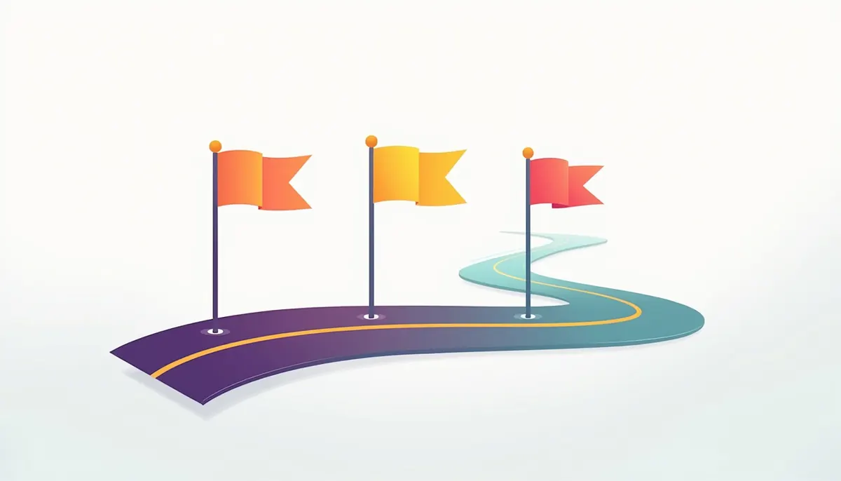 27 Ways To Grow Your Local Business (Pick 3, Start Today) 4 Ninety day road with three milestone flags