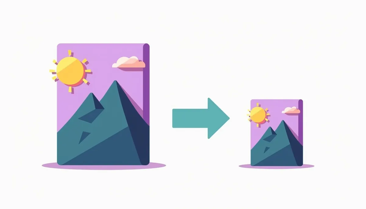 How To Speed Up Wordpress: A 12-Step Checklist For 2026 3 Illustration of a large heavy image file being compressed into a small light one