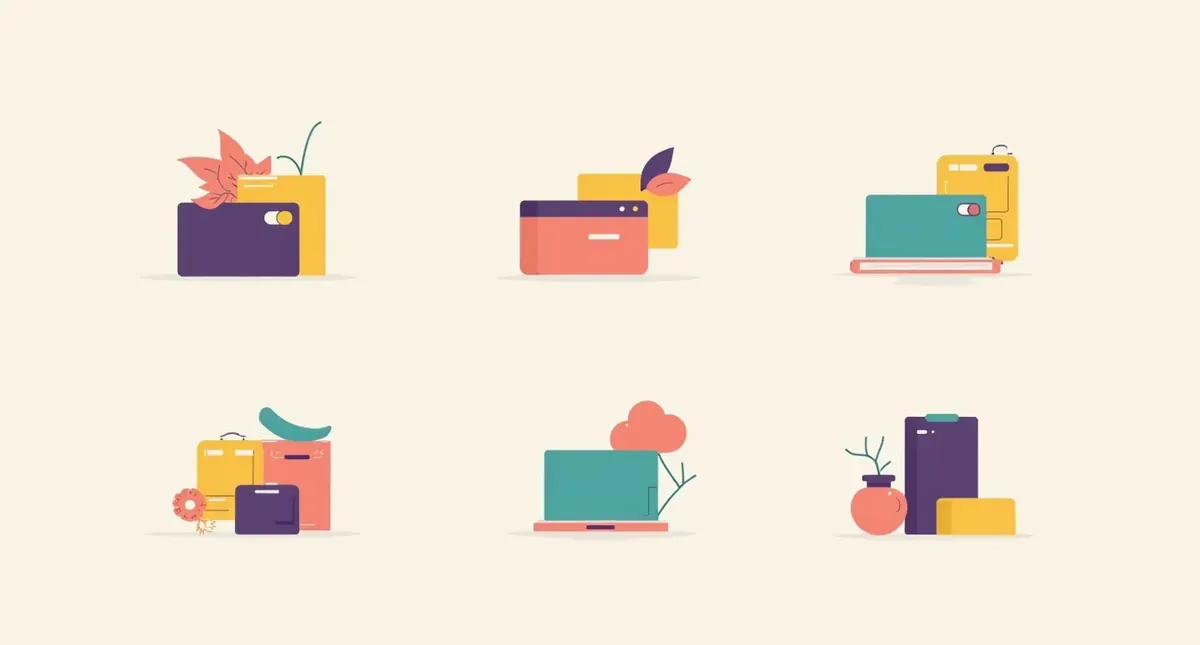 Illustration of tidy card groups separated by white space