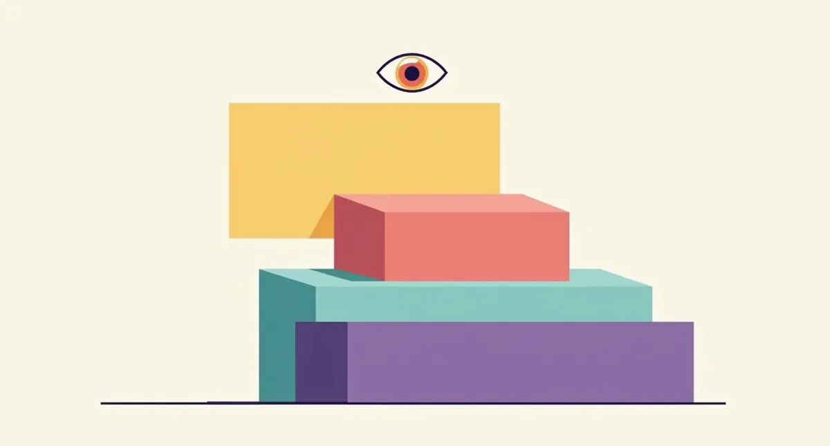 Illustration of three blocks in different sizes ranked by importance