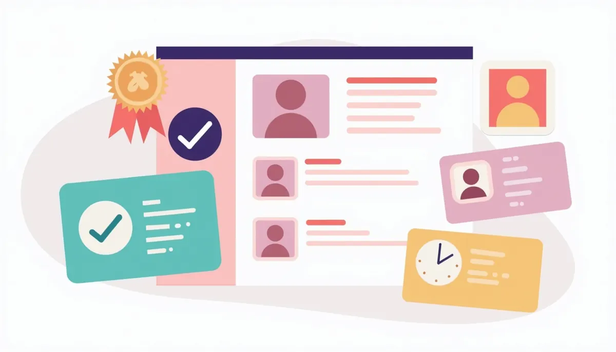 5 Local Seo Tips You Can Finish This Month (With A Check For Each) 2 Business profile card with checkmark, clock and photos