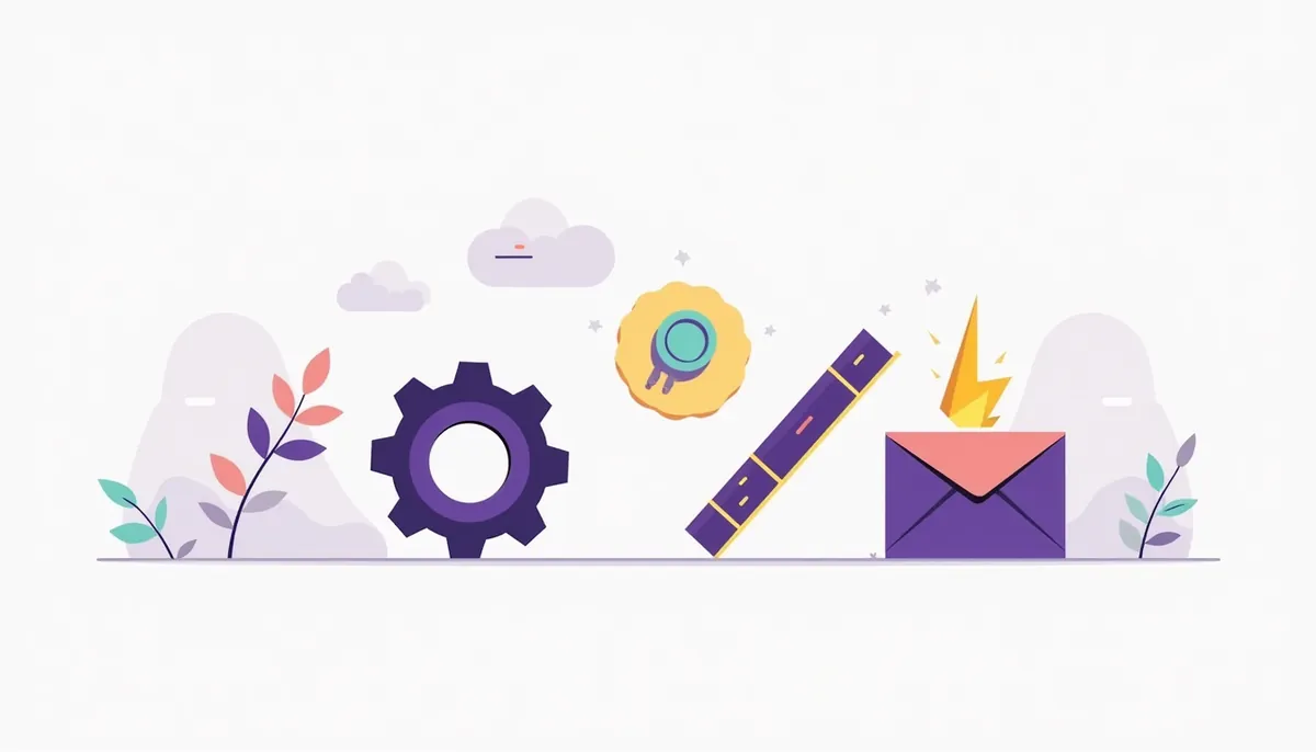 Small Business Automation With Ai: Build Your First Workflow 1 Illustration of a spark, a gear and an envelope in a chain, showing trigger and actions