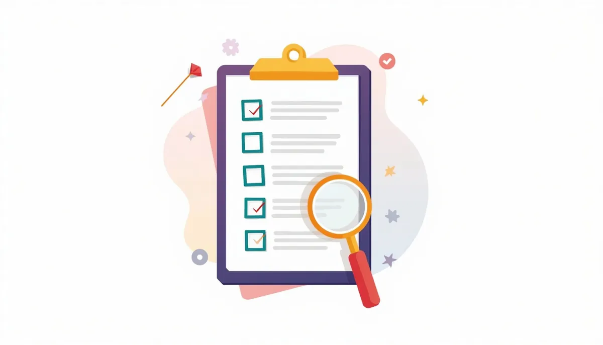 Small Business Automation With Ai: Build Your First Workflow 2 Illustration of a test checklist with check marks and one red flag