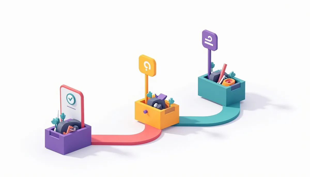 5 Tiktok Tools For Small Business Worth Using In 2026 3 Illustration of a fork in the road choosing between three tool boxes