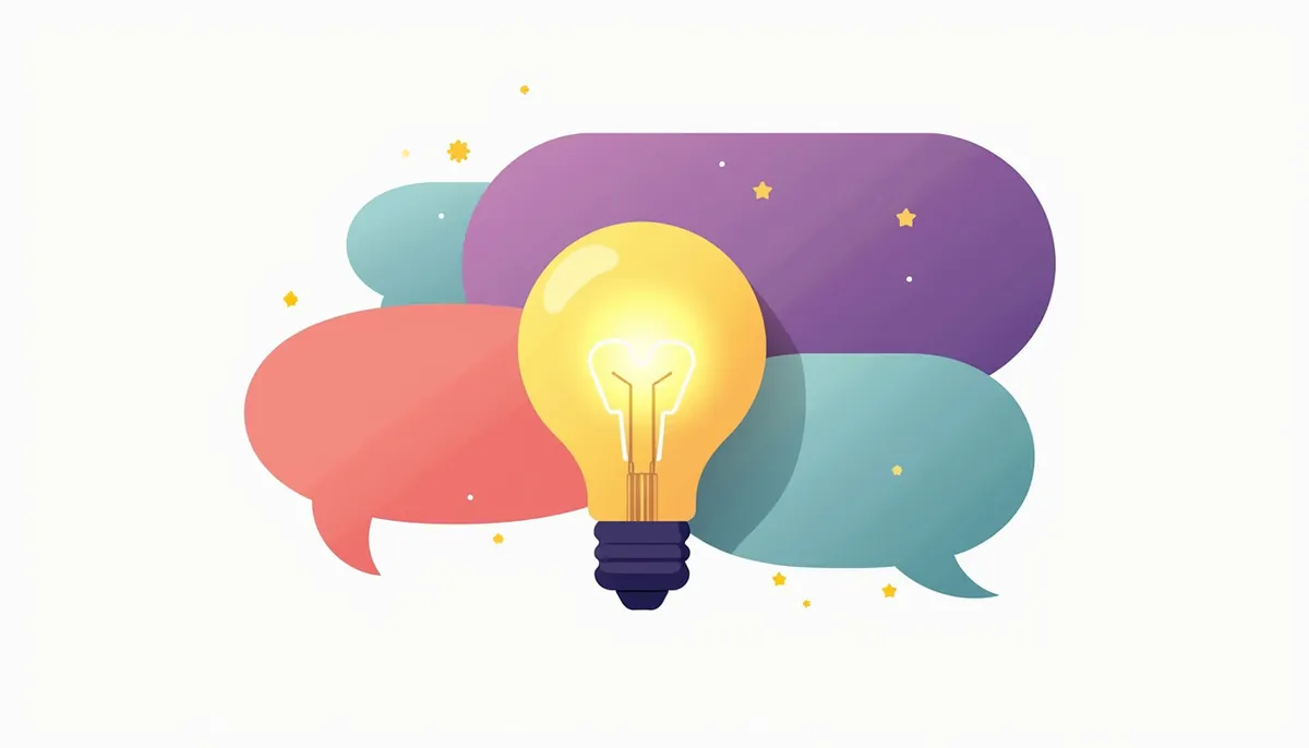 Top Ai Tools For Small Business: 2026 Picks By Job 1 Illustration of four speech bubbles around a lightbulb representing general ai assistants
