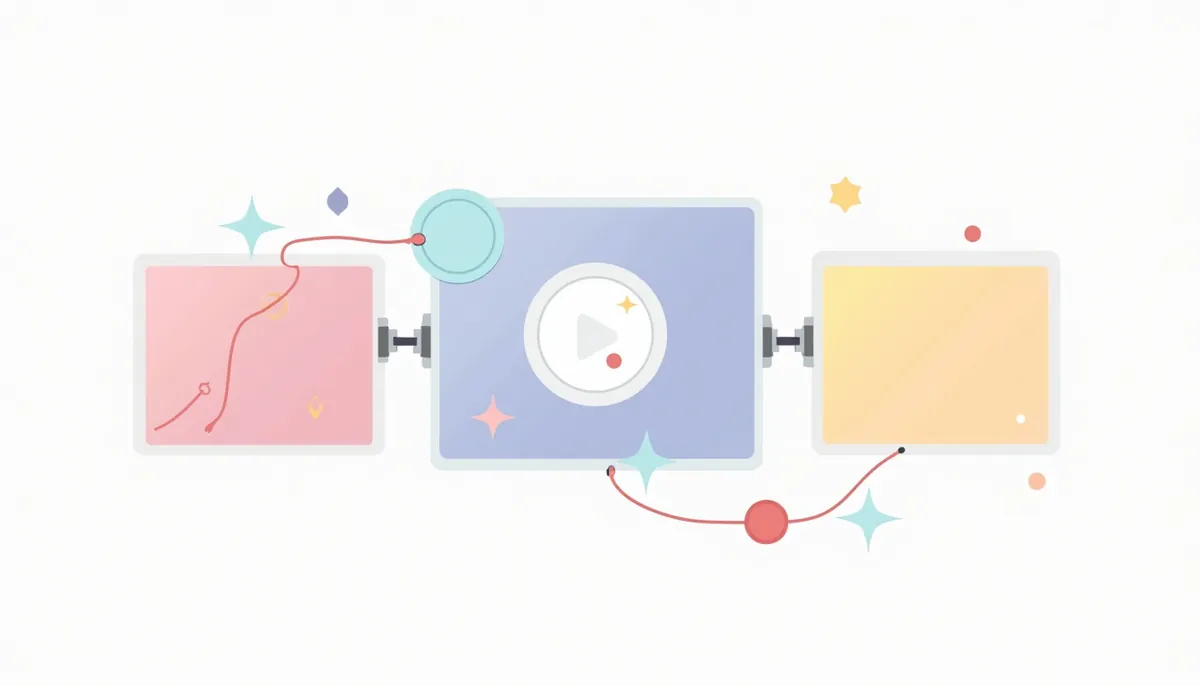 Top Ai Tools For Small Business: 2026 Picks By Job 2 Illustration of three app blocks linked to a central connector hub, representing automation platforms