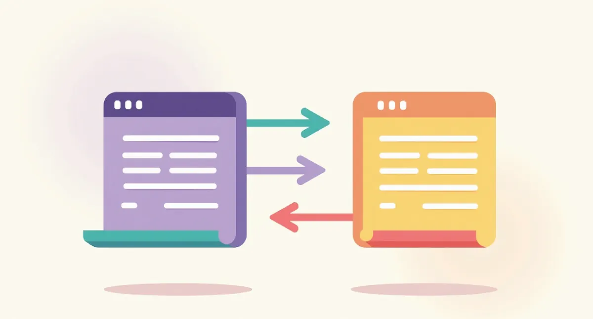 Website Redesign Blueprint: 10 Steps From Goal To Launch 2 Illustration of old page cards connected by arrows to new page cards